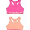 HEMA Kindertop crop bloemen - 2 stuks perzik (perzik) | HEMA