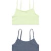 HEMA Kindertops rib naadloos - 2 stuks lime (lime) | HEMA