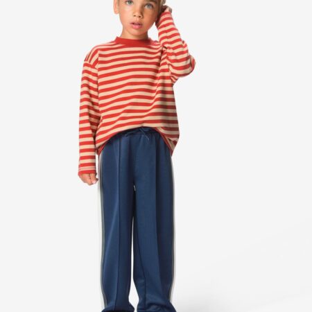 HEMA Kindertrainingsbroek regular fit donkerblauw (donkerblauw) | HEMA