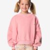 HEMA Kindertrui sweatstof bloemen roze (roze) | HEMA