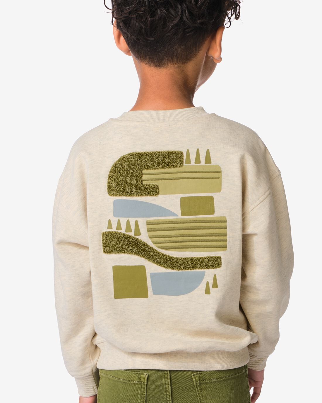 HEMA Kindertrui sweatstof grafisch zand (zand) | HEMA