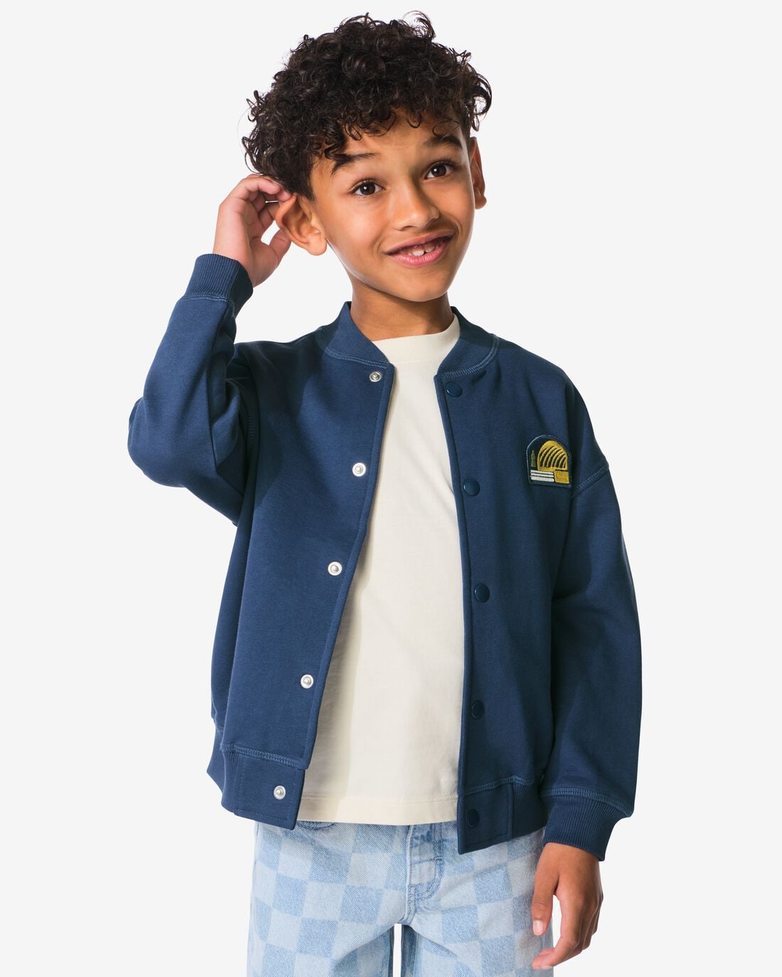 HEMA Kindervest bomber blauw (blauw) | HEMA