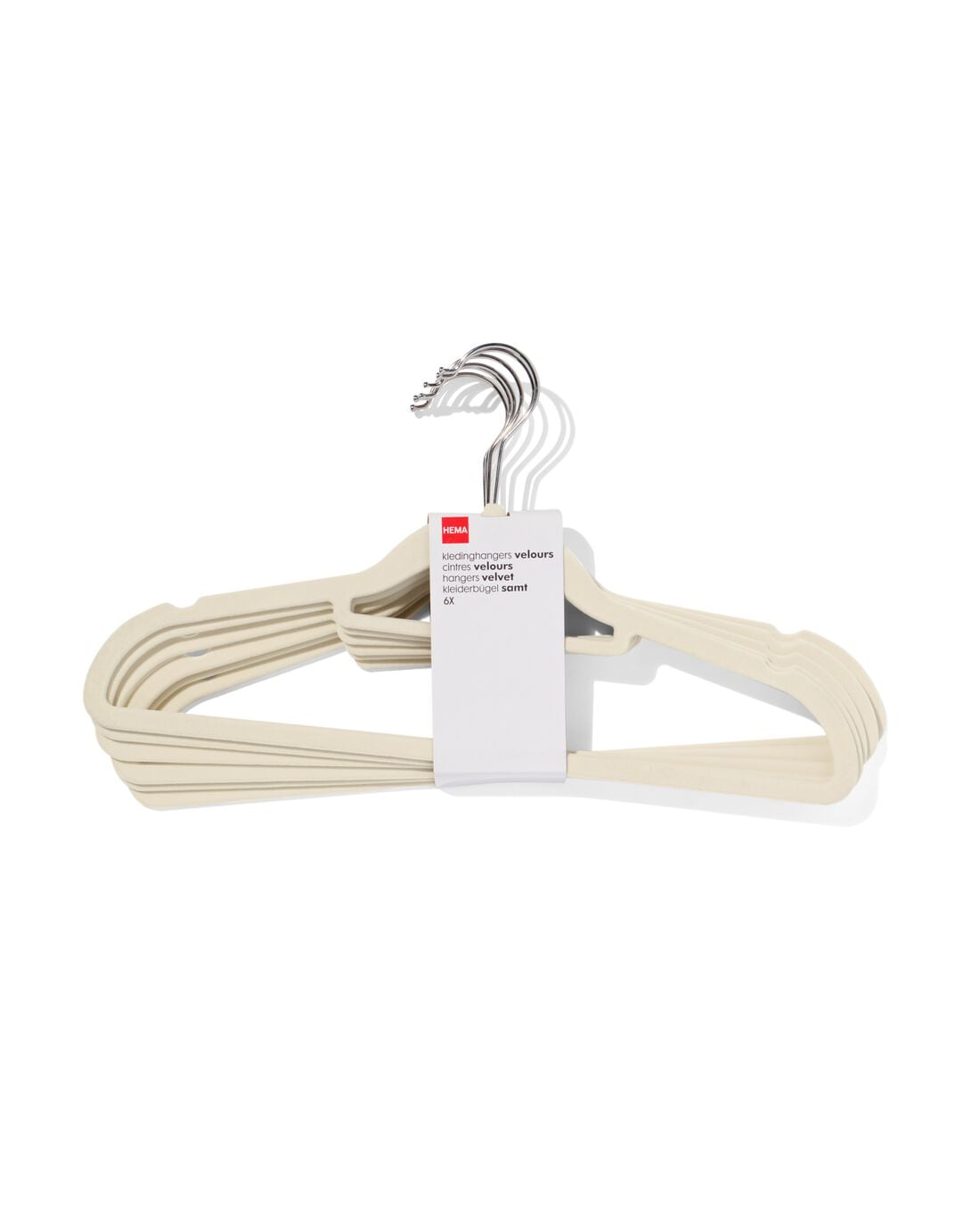 HEMA Kledinghanger velours wit - 6 stuks | HEMA