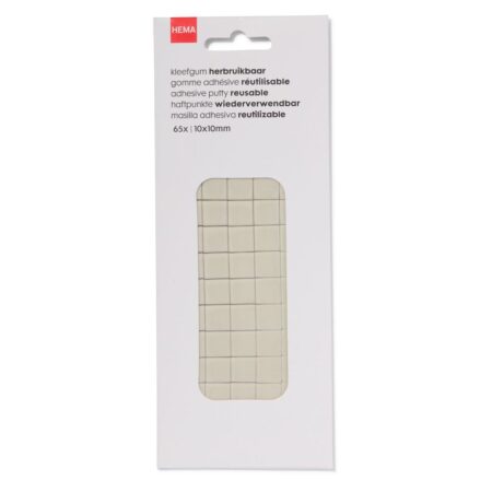 HEMA Kleefgum herbruikbaar 10 x 10 mm - 65 stuks | HEMA