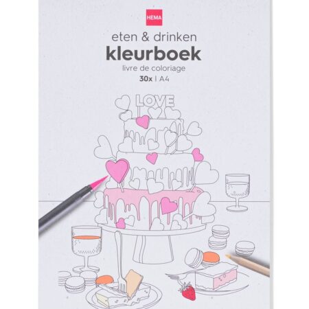 HEMA Kleurboek A4 eten en drinken | HEMA