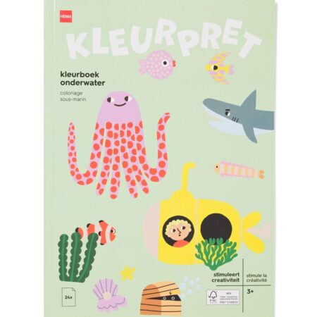 Kleurboek A4 onderwater