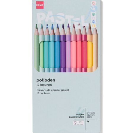 HEMA Kleurpotloden pastel - 12 stuks | HEMA
