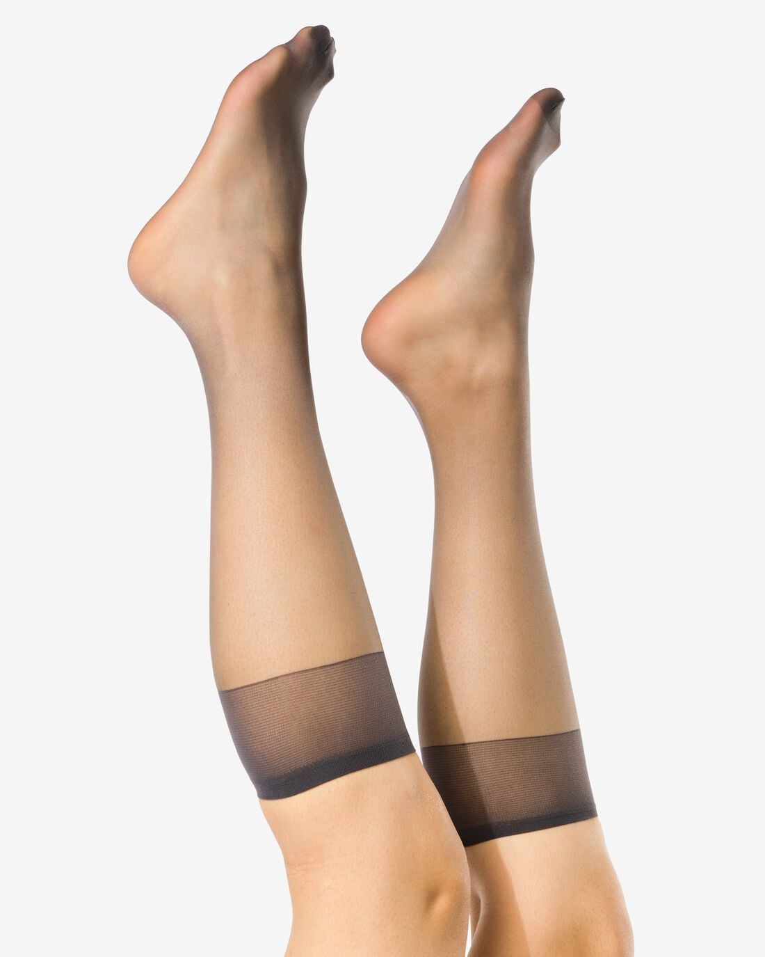 HEMA Kniekousen antiladder 15 denier mat - 2 paar antraciet (antraciet) | HEMA