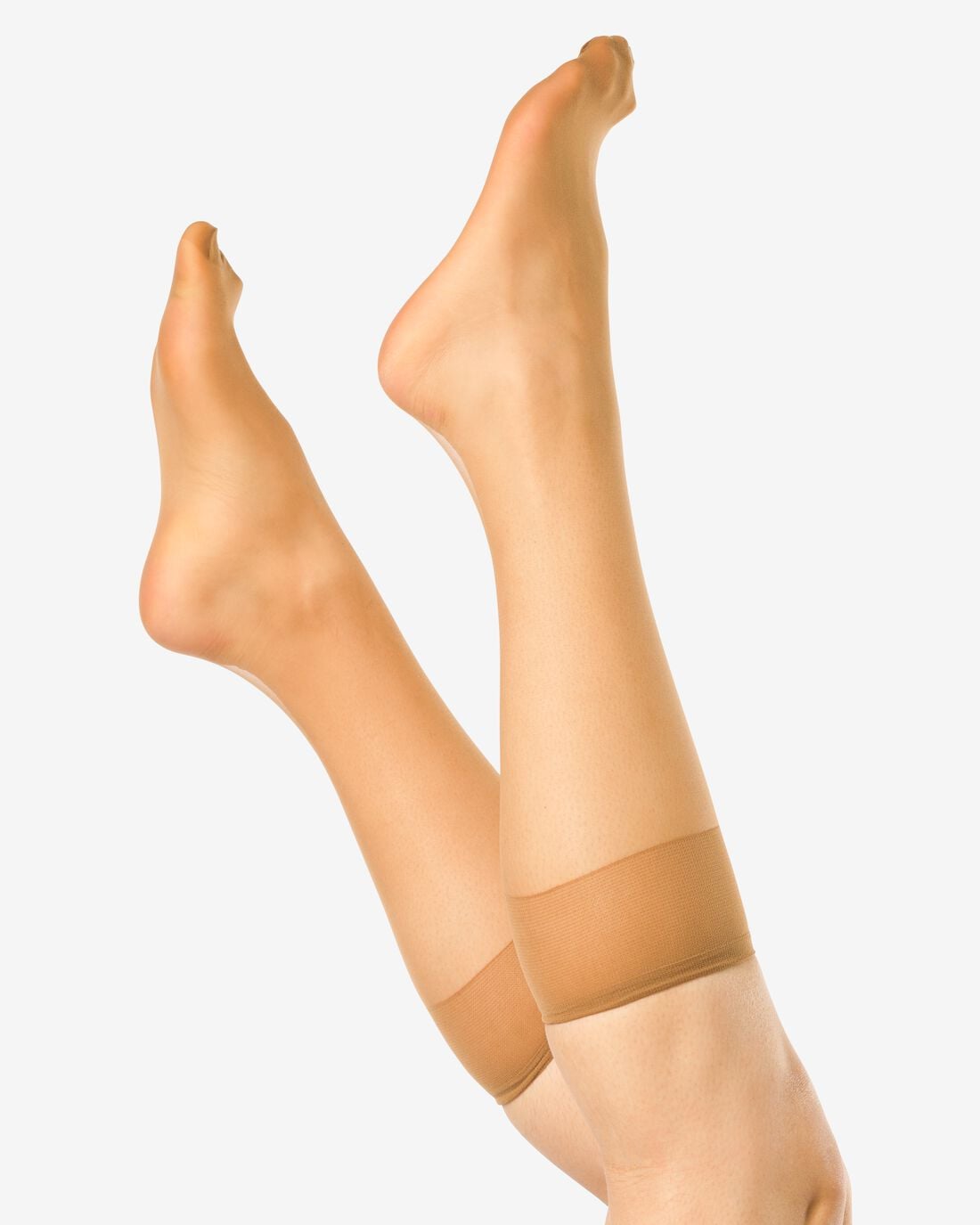 HEMA Kniekousen antiladder 15 denier mat - 2 paar beige (beige) | HEMA