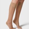 Kniekousen light support 40 denier glans - 2 paar beige