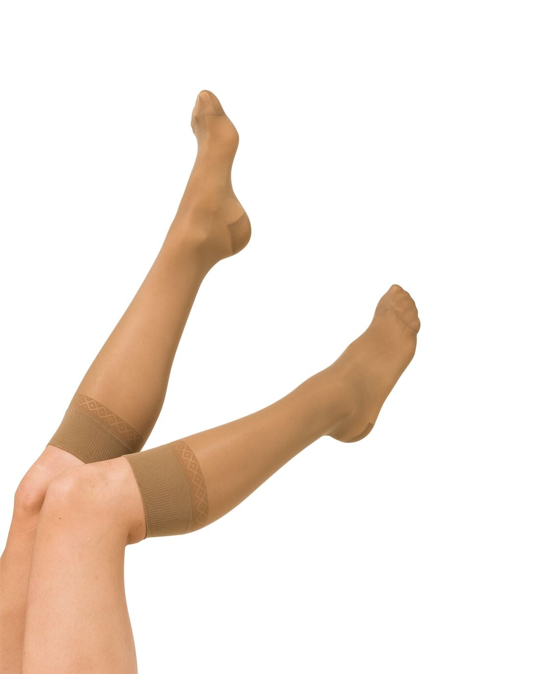 HEMA Kniekousen light support 40 denier glans - 2 paar beige (beige) | HEMA