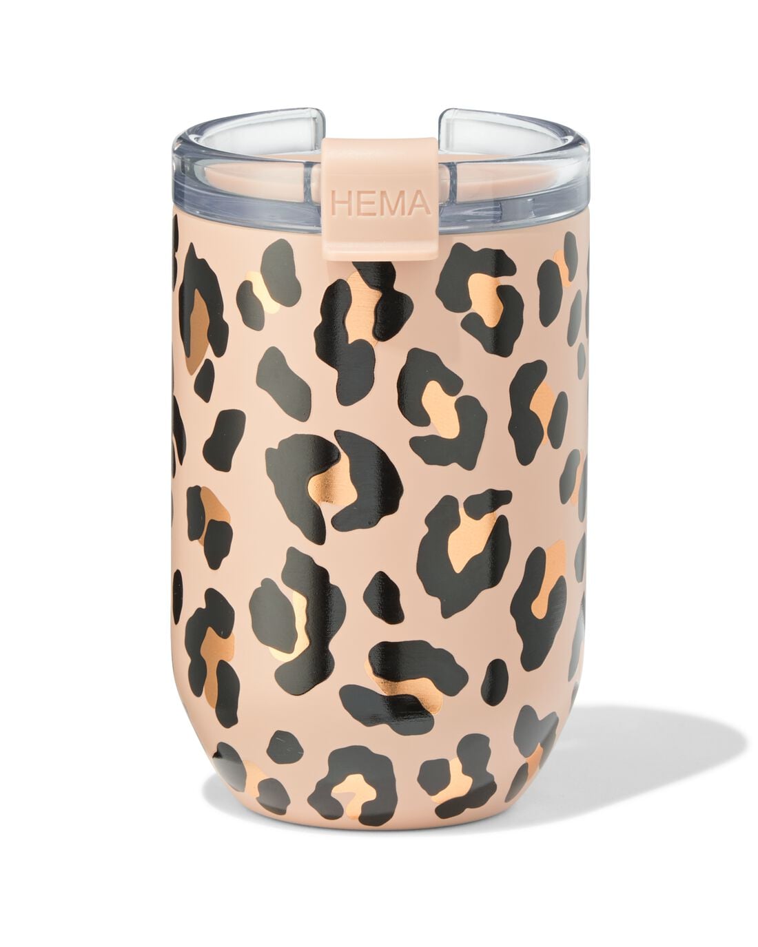 HEMA Koffiebeker 350ml rvs luipaard (bruin) | HEMA