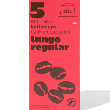 HEMA Koffiecups lungo regular - 20 stuks | HEMA