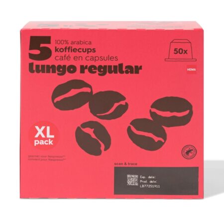 HEMA Koffiecups lungo regular - 50 stuks | HEMA