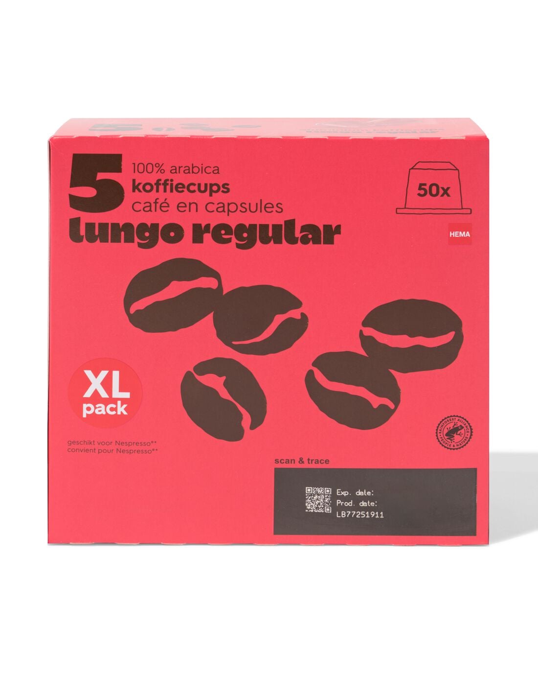 HEMA Koffiecups lungo regular - 50 stuks | HEMA
