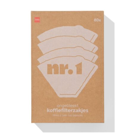 HEMA Koffiefilterzakjes nr.1 ongebleekt - 80 stuks | HEMA