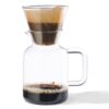 HEMA Koffiekan met filter Koffiebinkie glas 600ml | HEMA