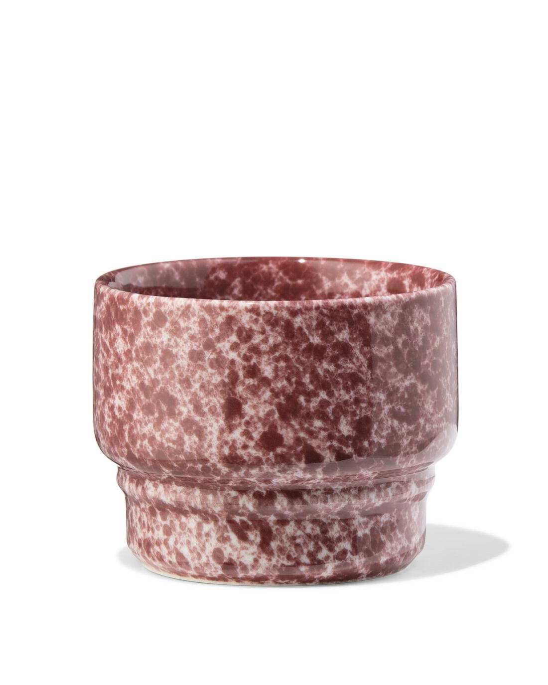 HEMA Koffiekopje 220ml Trend aardewerk bordeauxrood spikkels (bordeauxrood) | HEMA