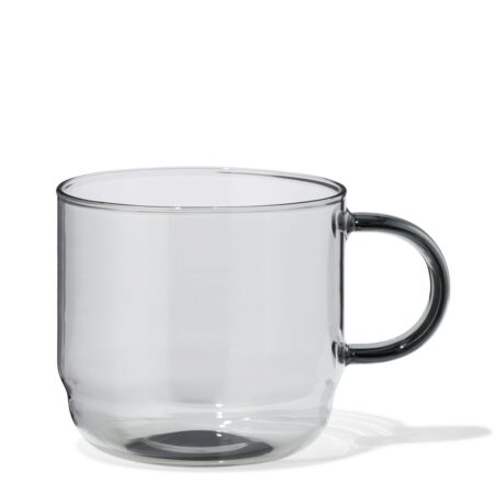 HEMA Koffiekopje 300ml glas antraciet (antraciet) | HEMA