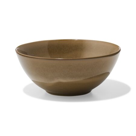 HEMA Kom Ø16.5cm Monaco aardewerk donkerbruin (donkerbruin) | HEMA