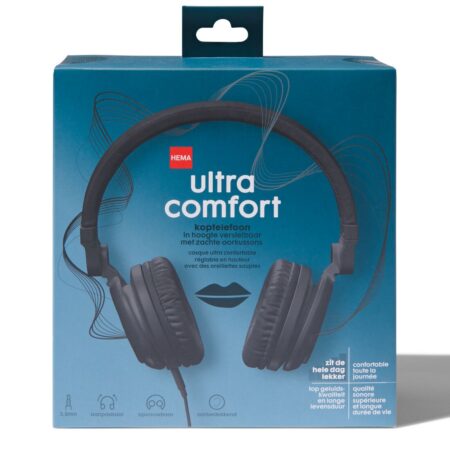 HEMA Koptelefoon ultra comfort zwart | HEMA