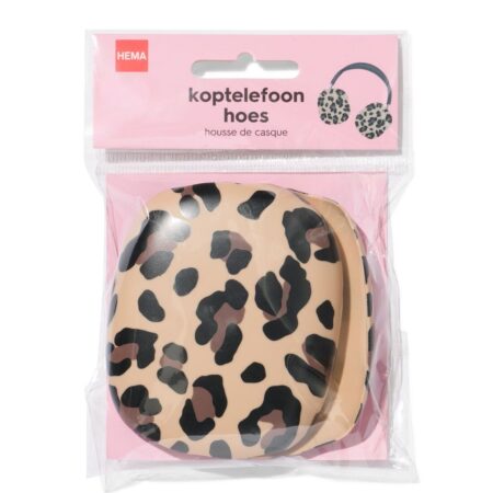 HEMA Koptelefoonhoes luipaard 2-delig (bruin) | HEMA