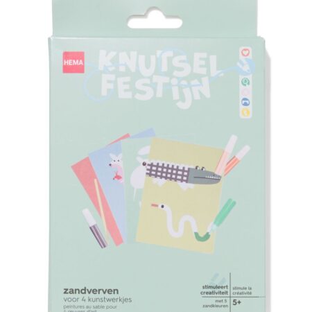 HEMA Korrelverven kaartjes fantasie - 4 stuks | HEMA
