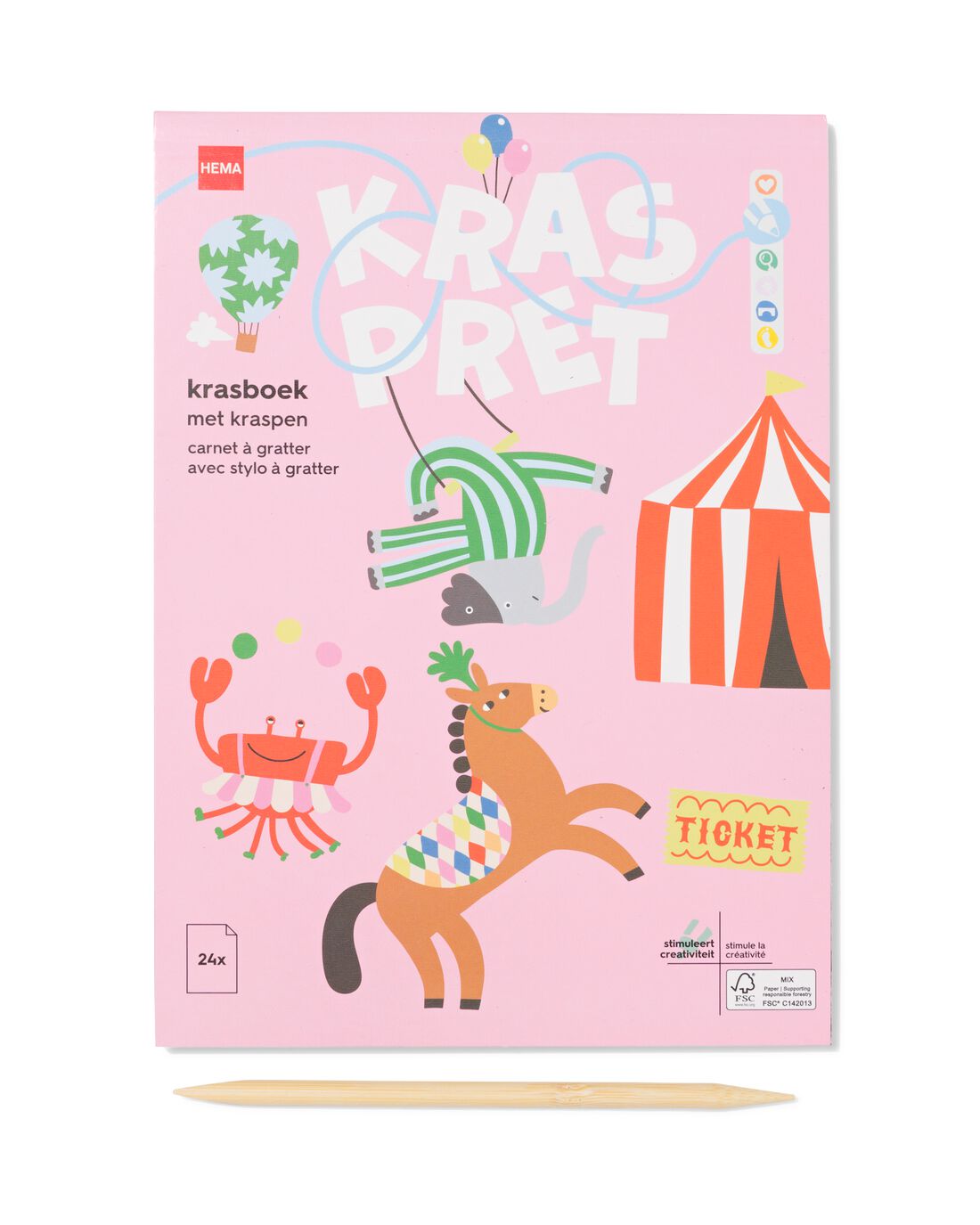 Kraskleurboek A5 circus