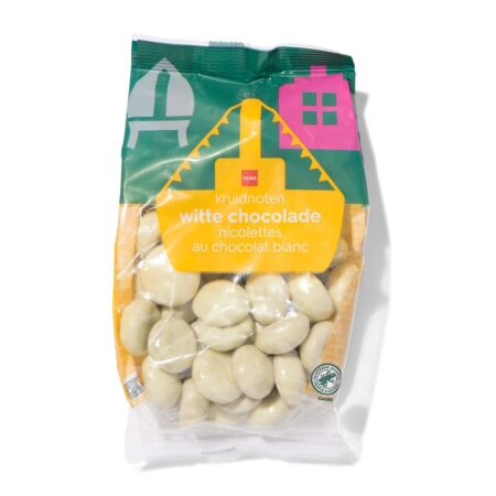 Kruidnoten witte chocolade 200g