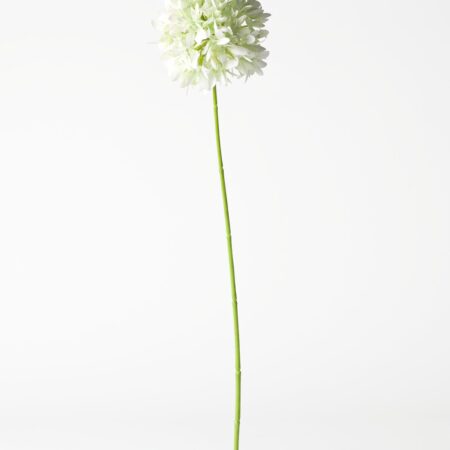 Kunstbloem allium 55cm wit
