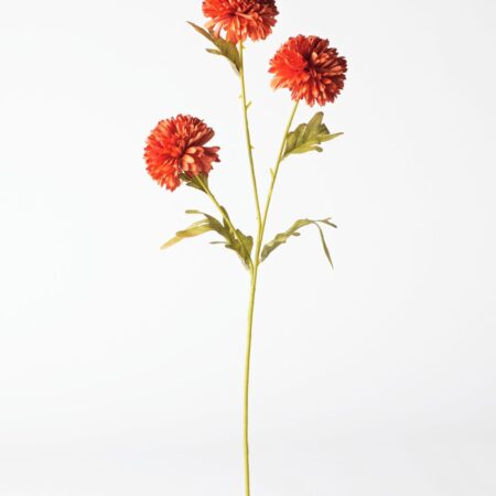 Kunstbloem dahlia 55cm oranje