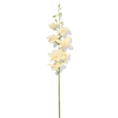 HEMA Kunstbloem dendrobium 55cm rubber wit (wit) | HEMA