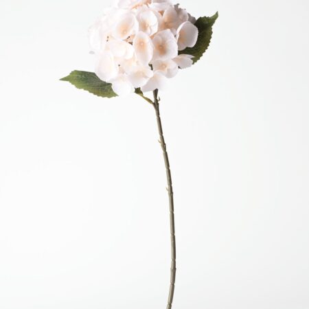 Kunstbloem hortensia 55cm wit