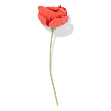 HEMA Kunstbloem klaproos 23cm papier rood (rood) | HEMA