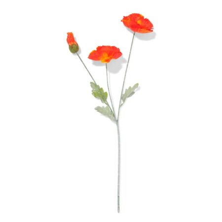 Kunstbloem klaproos 55cm rood