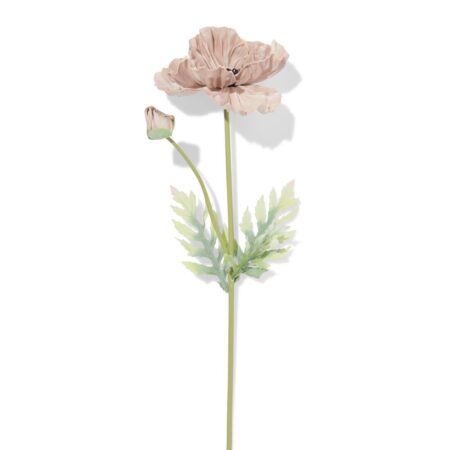 HEMA Kunstbloem klaproos 55cm rubber oudpaars (paars) | HEMA