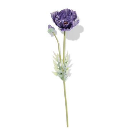 HEMA Kunstbloem klaproos 55cm rubber paars (paars) | HEMA