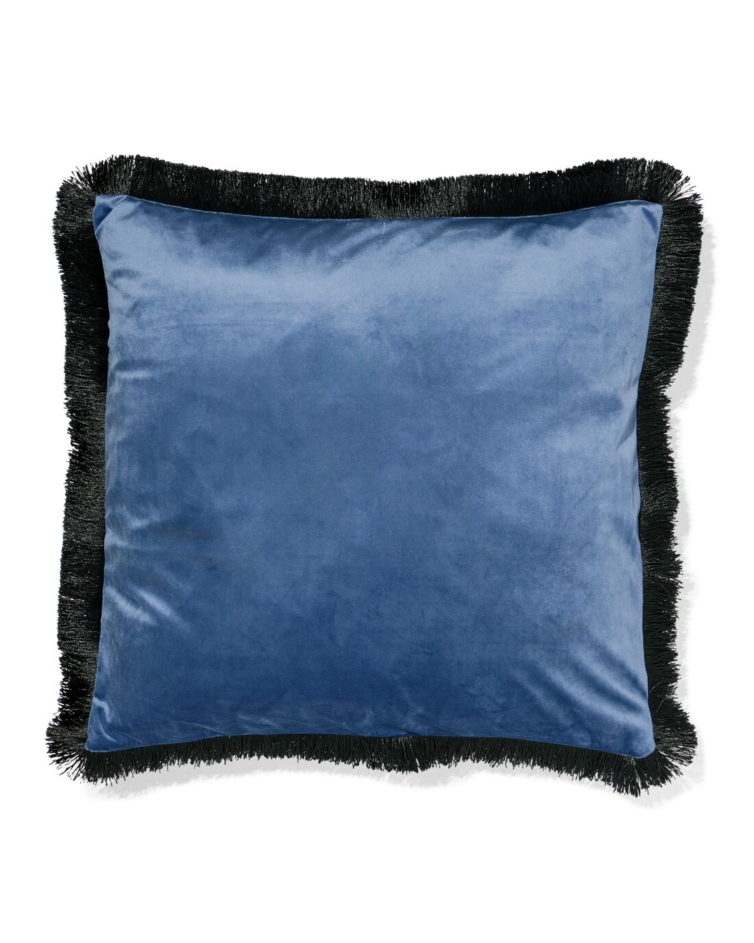 HEMA Kussenhoes 50x50cm franjes blauw (blauw) | HEMA