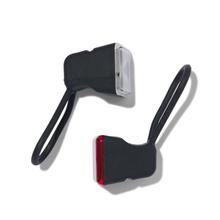 LED fietslampjes zwart - 2 stuks (zwart)