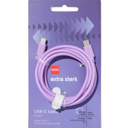 HEMA Laadkabel USB-C naar 8-pin 1.5m | HEMA