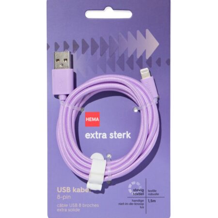 HEMA Laadkabel USB naar 8-pin 1.5m | HEMA