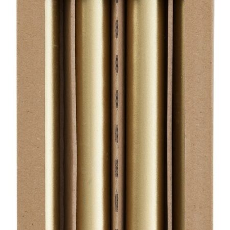 Lange huishoudkaarsen Ø2.2x29 goud - 4 stuks (goud)