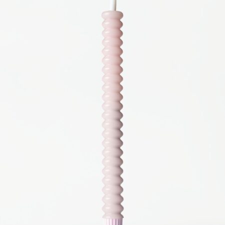 Led dinerkaars 2.5x27.3cm ribbel lichtroze