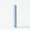 Led-dinerkaars ⌀2.3x20cm ribbel lichtblauw