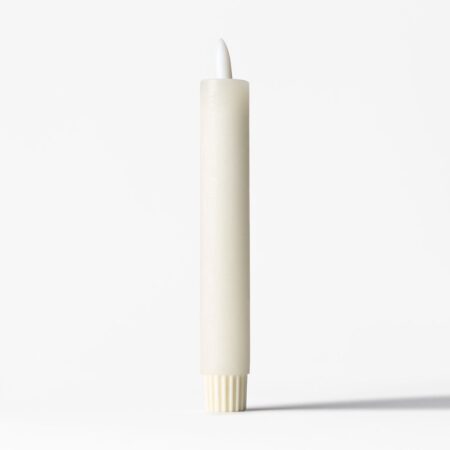 Led dinerkaars ⌀2.5x18.4cm rustiek ivoor