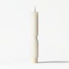 Led huishoudkaars ⌀2.3x20cm ribbel ivoor