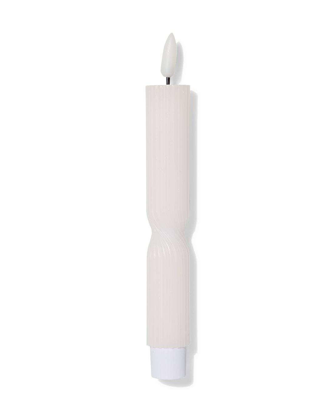 HEMA Led huishoudkaars ⌀2.3x20cm ribbel ivoor (ivoor) | HEMA