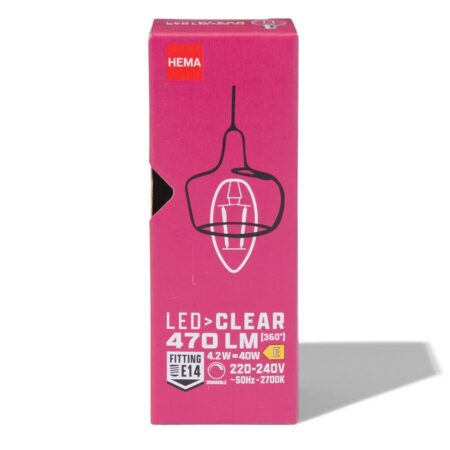 HEMA Led kaars clear E14 2.9W 470lm dim | HEMA