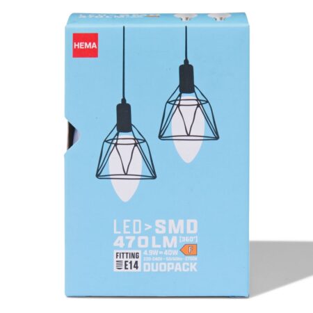 HEMA Led kaars smd E14 2.9W 470lm - 2 stuks | HEMA