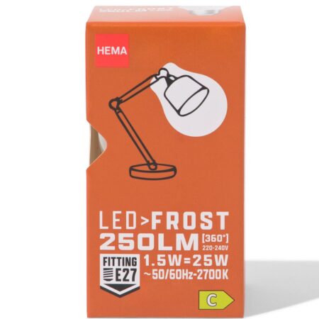 HEMA Led kogel frost E27 1.5W 250lm | HEMA
